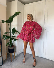 Load image into Gallery viewer, Paisley pink playsuit
