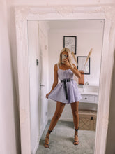 Load image into Gallery viewer, lilac gingham playsuit, gingham playsuit, summer playsuit
